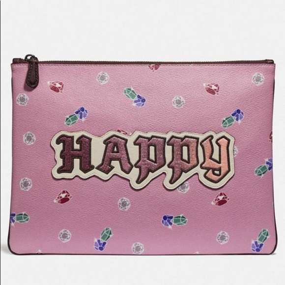 Coach Handbags - New Coach Disney X Coach Large Wristlet 30 Happy